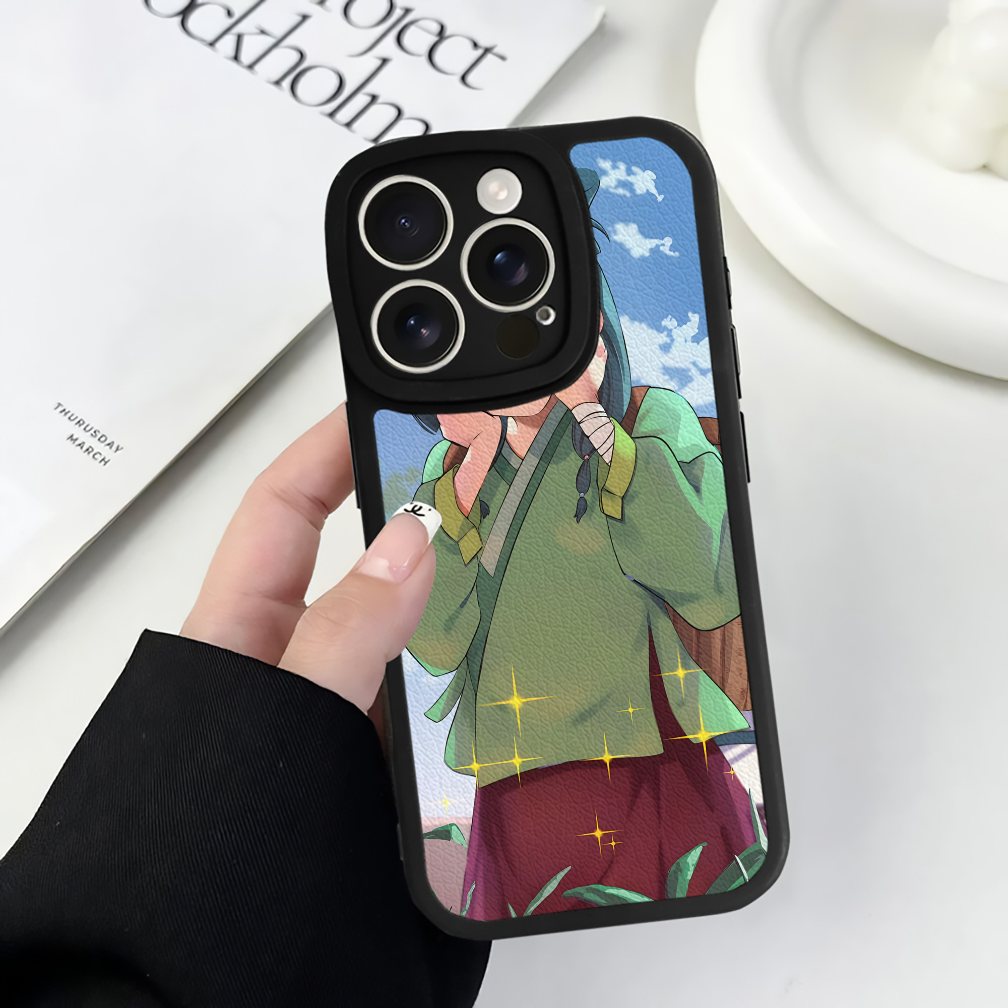 （画像用） 薬屋のひとりごと The Apothecary Diaries 【iPhone 16シリーズ対応】シリコンスマホケース（レザー調） 材質：シリコン